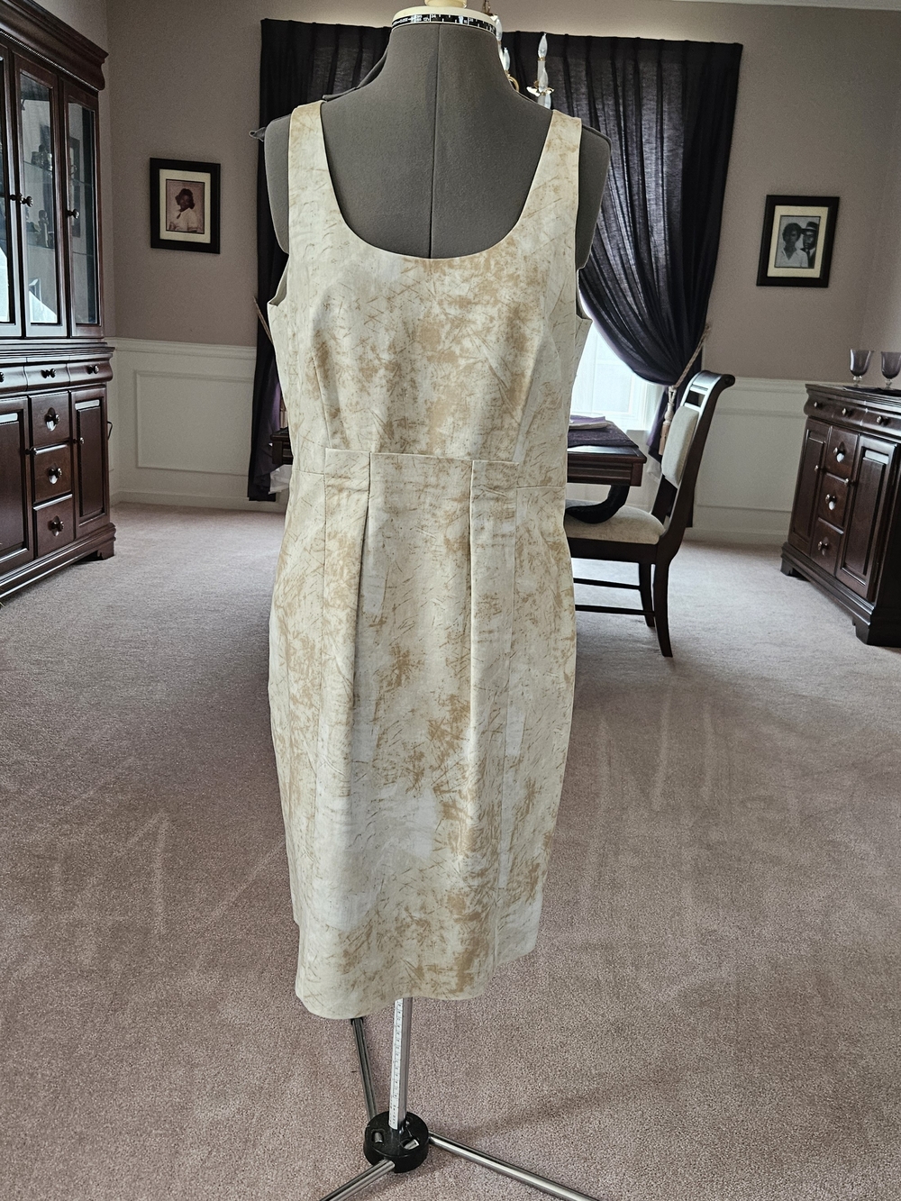 MICHAEL MICHAEL KORS Sleeveless Cream Sheath Dress Sz 10